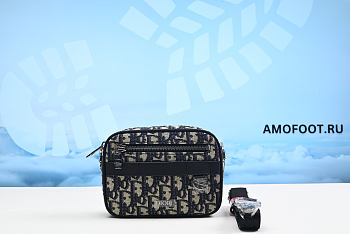 Dior Safari Messenger Bag Dior Oblique Jacquard Beige/Black 17cm