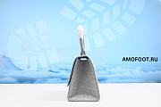 Balenciaga Hourglass Top Handle Bag XS Sparking Material Gray 23cm - 6