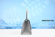 Balenciaga Hourglass Top Handle Bag XS Sparking Material Gray 23cm - 5