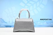 Balenciaga Hourglass Top Handle Bag XS Sparking Material Gray 23cm - 4