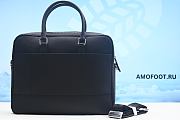 Saffiano Leather Work Bag Baltic Blue 36cm - 2