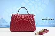 Gucci GG Marmont Top Handle Matelasse Small in Red 27cm - 6