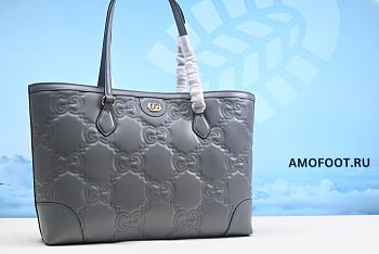 Gucci matelassé leather medium tote in Grey 37cm