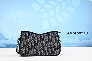 CD Signature Hobo Mini Bag Blue Dior Oblique Jacquard 23cm - 2
