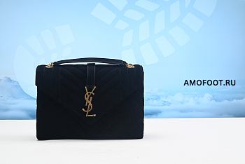 Saint Laurent College Fold-Over Medium Shoulder Bag 24cm