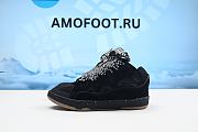 Lanvin Leather Curb Sneaker Black FM-SKRK11-DOTS-P2310 - 6
