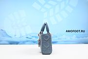 MEDIUM LADY D-JOY BAG Horizon Blue Cannage Lambskin 22cm - 6