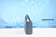 MEDIUM LADY D-JOY BAG Horizon Blue Cannage Lambskin 22cm - 4