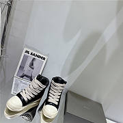 Rick Owens Jumbo Lace Padded Sneaks Black Milk RU02C7892-911 - 3