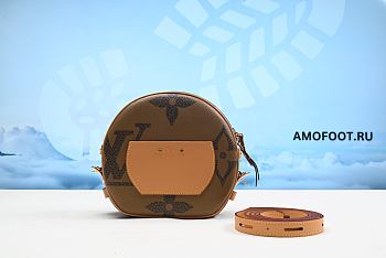 Louis Vuitton Brown Reverse Monogram Giant Coated Canvas & Vachetta Leather Boite Chapeau Souple MM Shoulder Bag 20cm