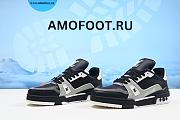 Louis Vuitton LV Trainer Black Grey White 1AAHS3 - 4