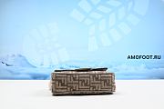 Fendi Baguette Mini Jacquard FF Fabric Bag Brown 24cm - 4