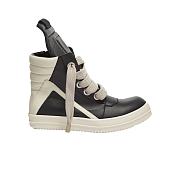 Rick Owens GeoBasket Oversized Eylet Black Milk RU02B2894-LPOW1-911 - 1