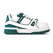 Louis Vuitton LV Trainer Maxi Sneaker White Green 1ACI0M - 1