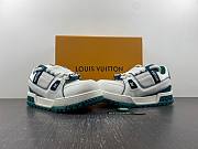 Louis Vuitton LV Trainer Maxi Sneaker White Green 1ACI0M - 3