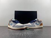 Air Jordan 1 Low SE Phantom Repaired Denim Swoosh FZ5042-041 - 2