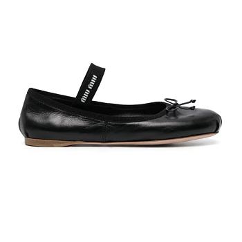 Miu Miu Ballerinas Black Leather 5F794D_XUU_F0002_F_A005
