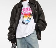 Balenciaga Paris Tropical T-Shirt Medium Fit White/Pink - 6