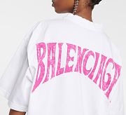 Balenciaga Paris Tropical T-Shirt Medium Fit White/Pink - 2
