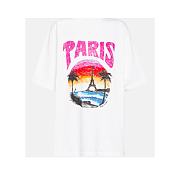 Balenciaga Paris Tropical T-Shirt Medium Fit White/Pink - 1