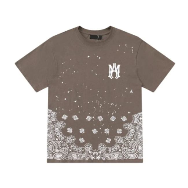 Luxury Polar style Pop fashion Street T-shirt Short sleeve monogram brown - 1