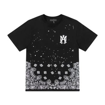 Luxury Polar style Pop fashion Street T-shirt Short sleeve monogram black