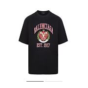 Balenciaga College Oversized T-shirt Black/Red/White - 1