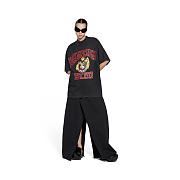 Balenciaga College Oversized T-shirt Black/Red/White - 4