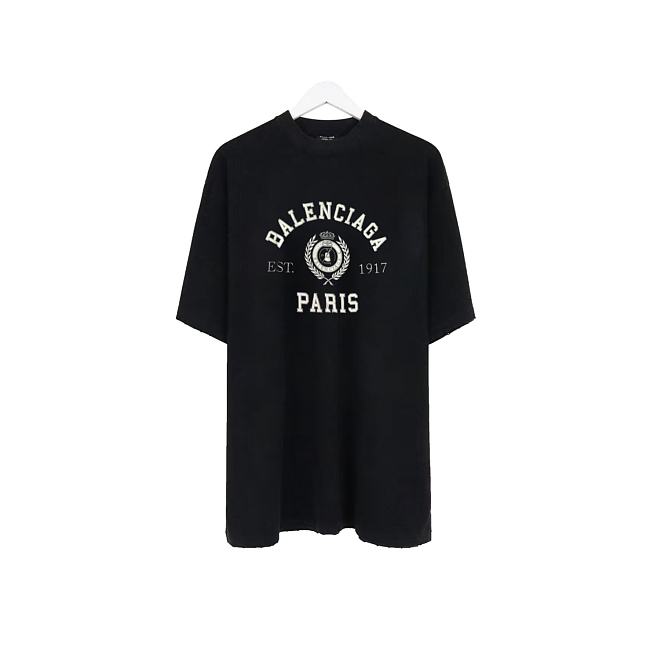 Balenciaga College 1917 T-Shirt Black/White - 1