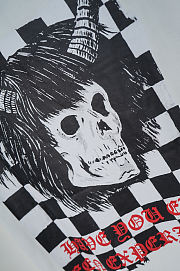 AMIRI x Wes Lang Checker Skull T-Shirt Black - 4