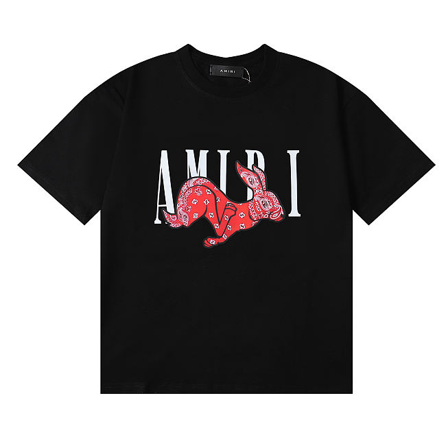AMIRI Rabbit Logo T Shirt Black - 1
