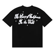 Amiri T-shirt Front logo print Back airbrushed graphics black color - 2