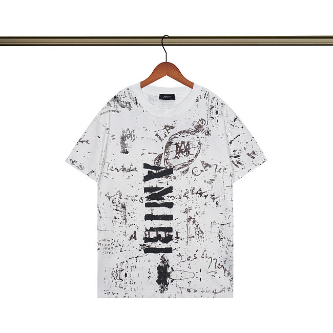 Amiri Los Angeles White Crewneck T-Shirt - 1