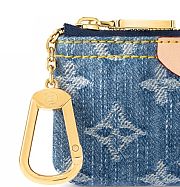 Louis Vuitton M82961 Key Pouch Denim Blue 12cm - 5
