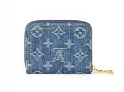 Louis Vuitton M82957 Zippy Coin Purse Denim Blue 11cm - 4