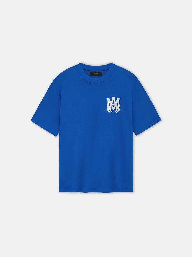 Amiri - MA core Logo Cotton T-Shirt Blue - 1