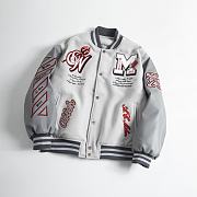 Ac Milan Grey Wool Varsity Jacket - 1