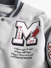 Ac Milan Grey Wool Varsity Jacket - 3