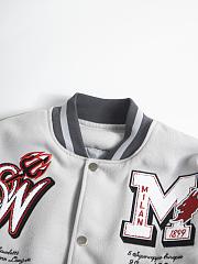 Ac Milan Grey Wool Varsity Jacket - 4