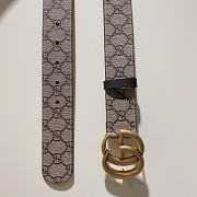 Beige and ebony GG Supreme canvas Belt - 6