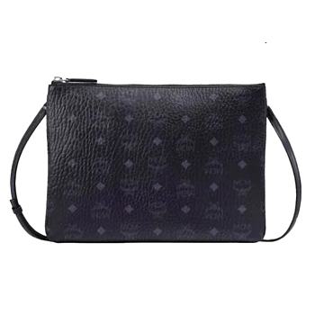 MCM Medium Crossbody Pouch in Visetos Original Black 21cm