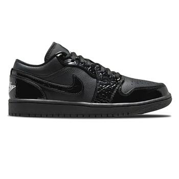 Air Jordan 1 Low SE Patent Elephant Black (Women's) HJ7743-010