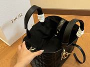 Small Dior Toujours Bag Black Macrocannage Calfskin 23 x 14 x 12 cm - 3