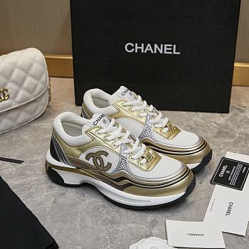 Chanel Gold & Silver Sneakers