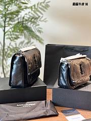 YSL Niki Baby Chain Bag In Crinkled Vintage Leather black color 22cm - 4