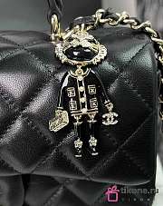 Chanel CF Black Lambskin Top Handles - 20×14×7cm - 6