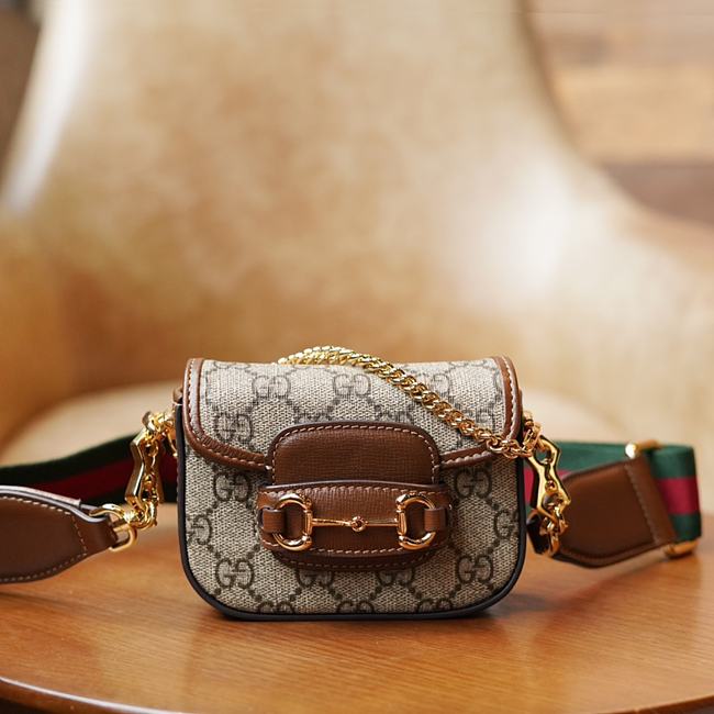 Gucci Horsebit 1955 Strap Wallet 12*9*4cm - 1