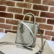 Gucci mini tote bag with interlocking white 16*20*7CM - 2