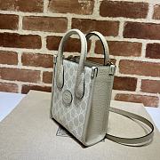 Gucci mini tote bag with interlocking white 16*20*7CM - 4