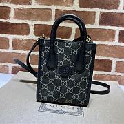 Gucci mini tote bag with interlocking Black 16*20*7CM - 1